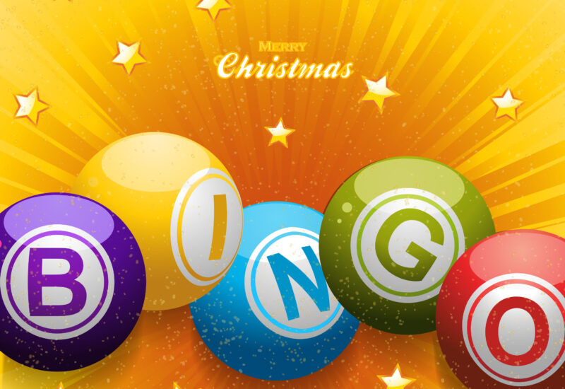 Christmas Bingo Balls Senior Living Community event